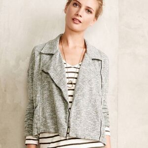 Anthropologie Cloth & Stone Moto Blazer Jacket, L